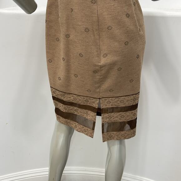 Zion New York Spaghetti Strap Shift Dress  Brown Size 10 - Picture 8 of 13